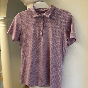 Women’s Pink Patterned Golf Shirt